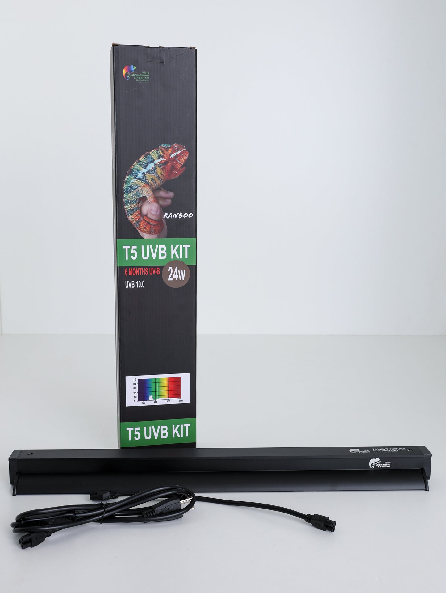 UVB 24W, 24" length, T5 10.0 Fixture and Florescent Tube