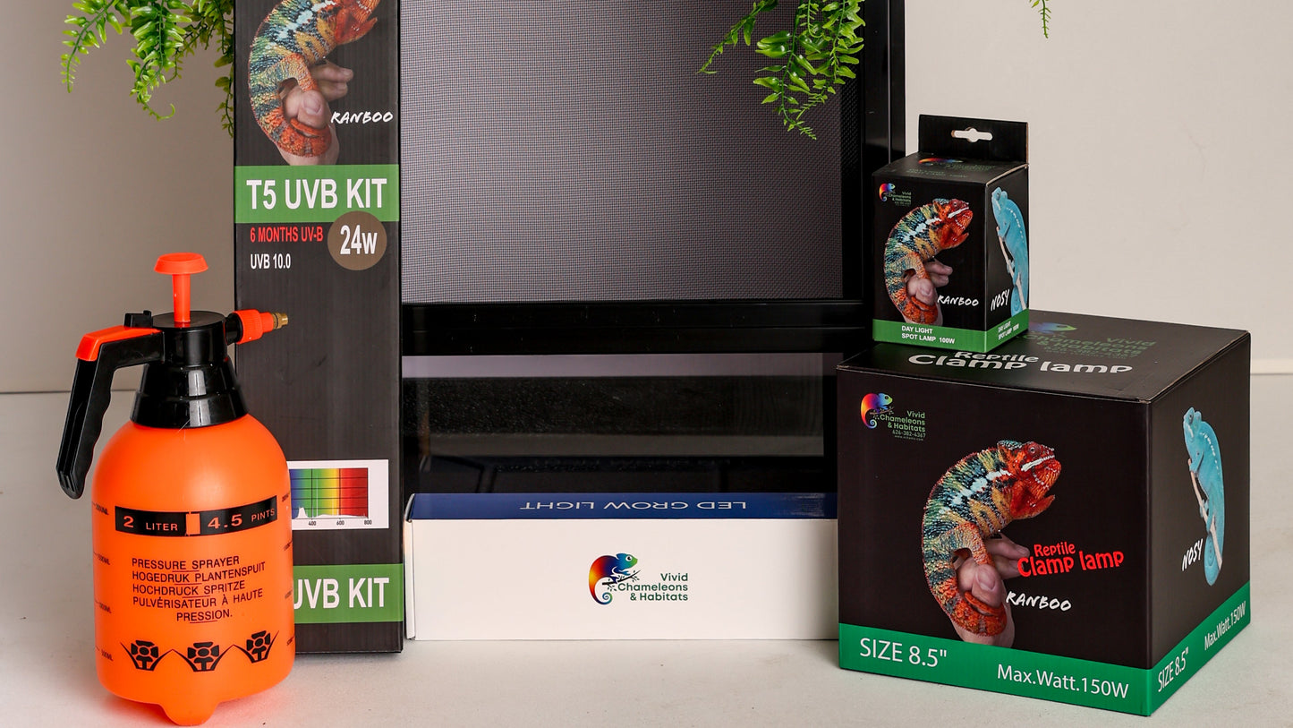 Size 18: 18"x18"x32" All-In-One Essential Chameleon Kit