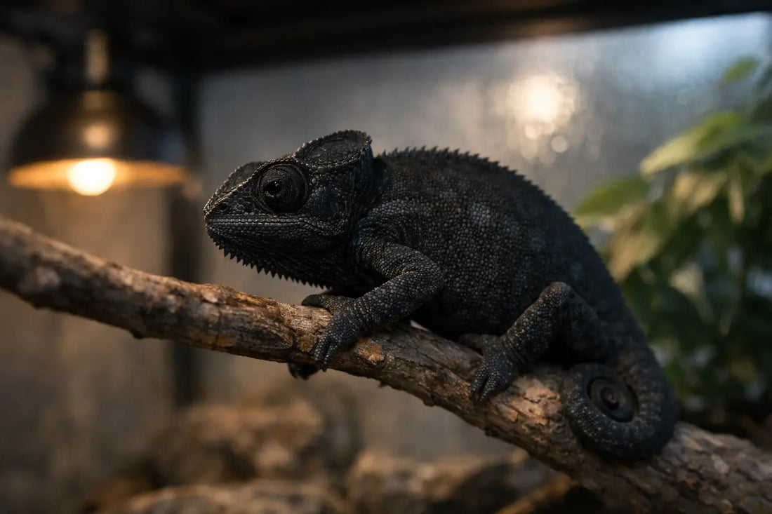 Why Chameleon Colors Stay Dark in Their Enclosure