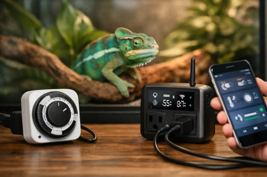 Manual Timer vs WiFi Reptile Controller for Chameleons