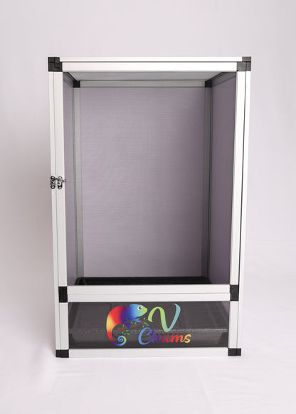 Size 12: Reptile Hybrid Cage, 12"x12"x18" - FREE water tray and WIFI Temp&Humidity Sensor included!