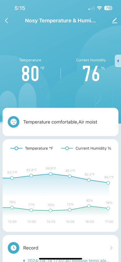 WIFI Temperature and Humidity Monitor-Splash Proof