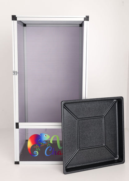Size 24: Reptile Hybrid Cage, 24"x24"x48" FREE water tray and WIFI Temp&Humidity Sensor included!